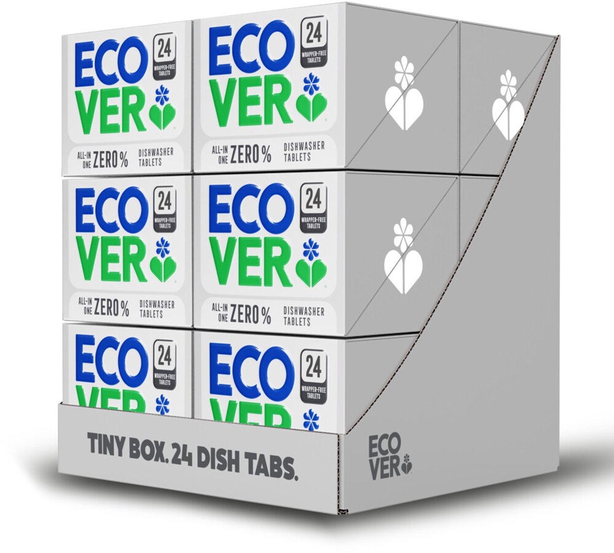 12x Ecover Vaatwastabletten All-in-One Zero% 24 stuks