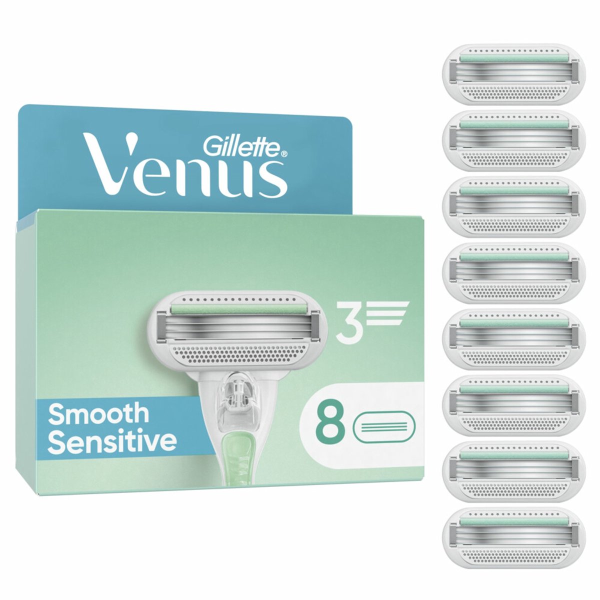 10x Gillette Venus Scheermesjes Smooth Sensitive 8 stuks