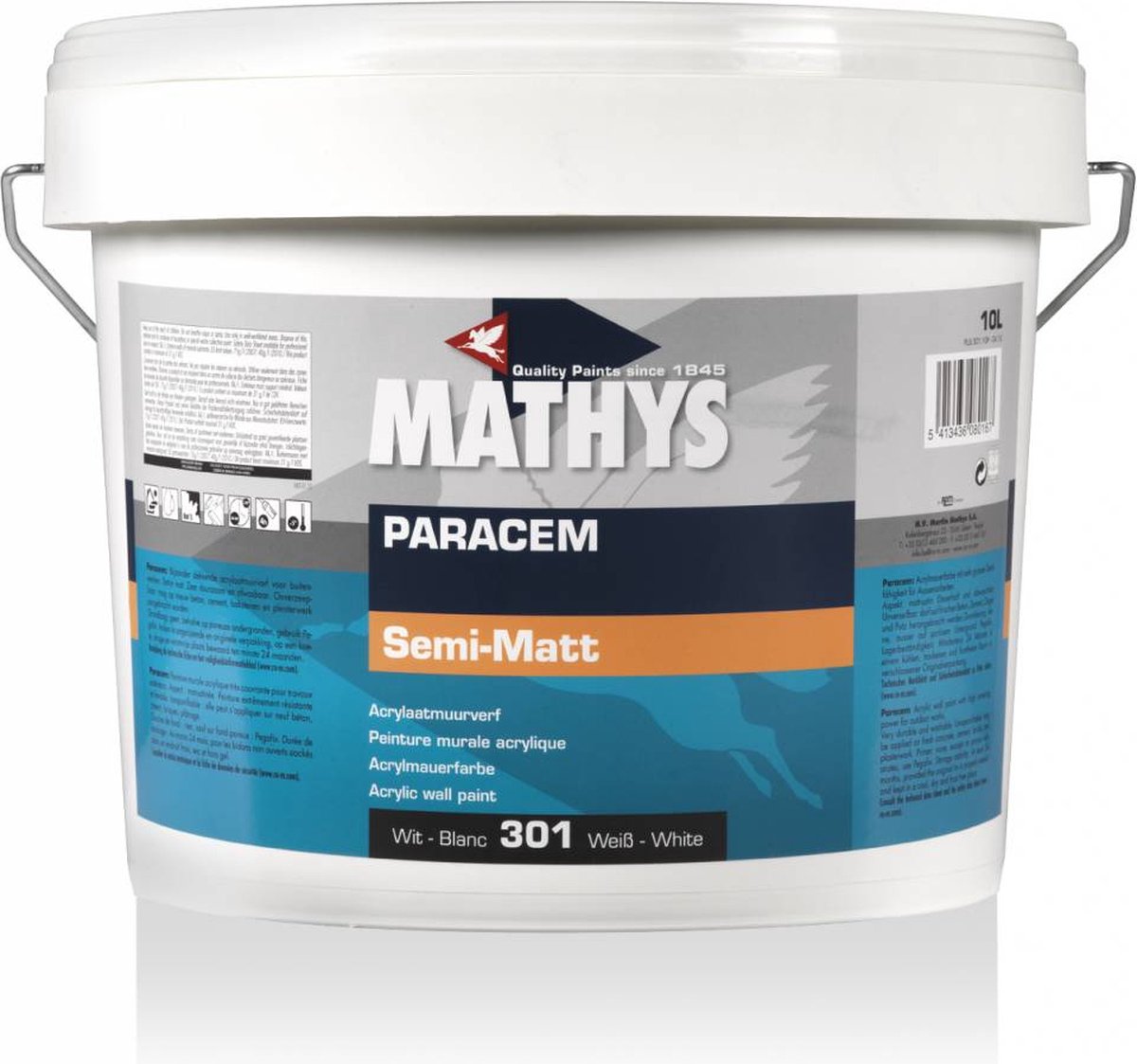 Mathys Paracem Semi-Mat - Op Kleur Gemengd - 10L