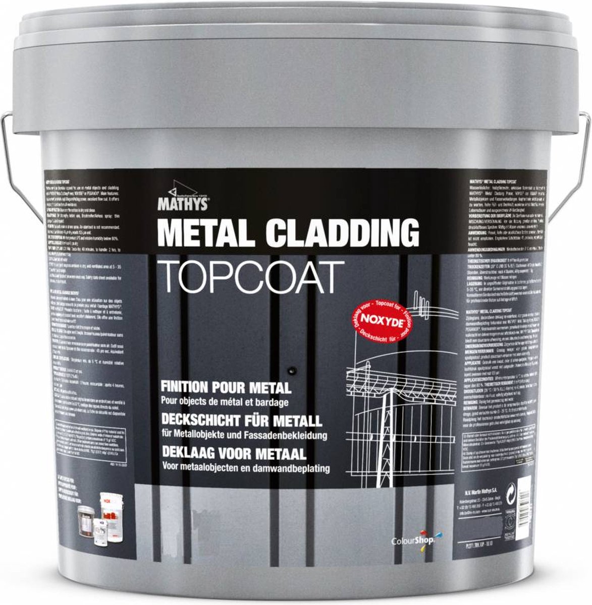 Rust-Oleum Metal/Cladding Topcoat - Op Kleur Gemengd - 10L