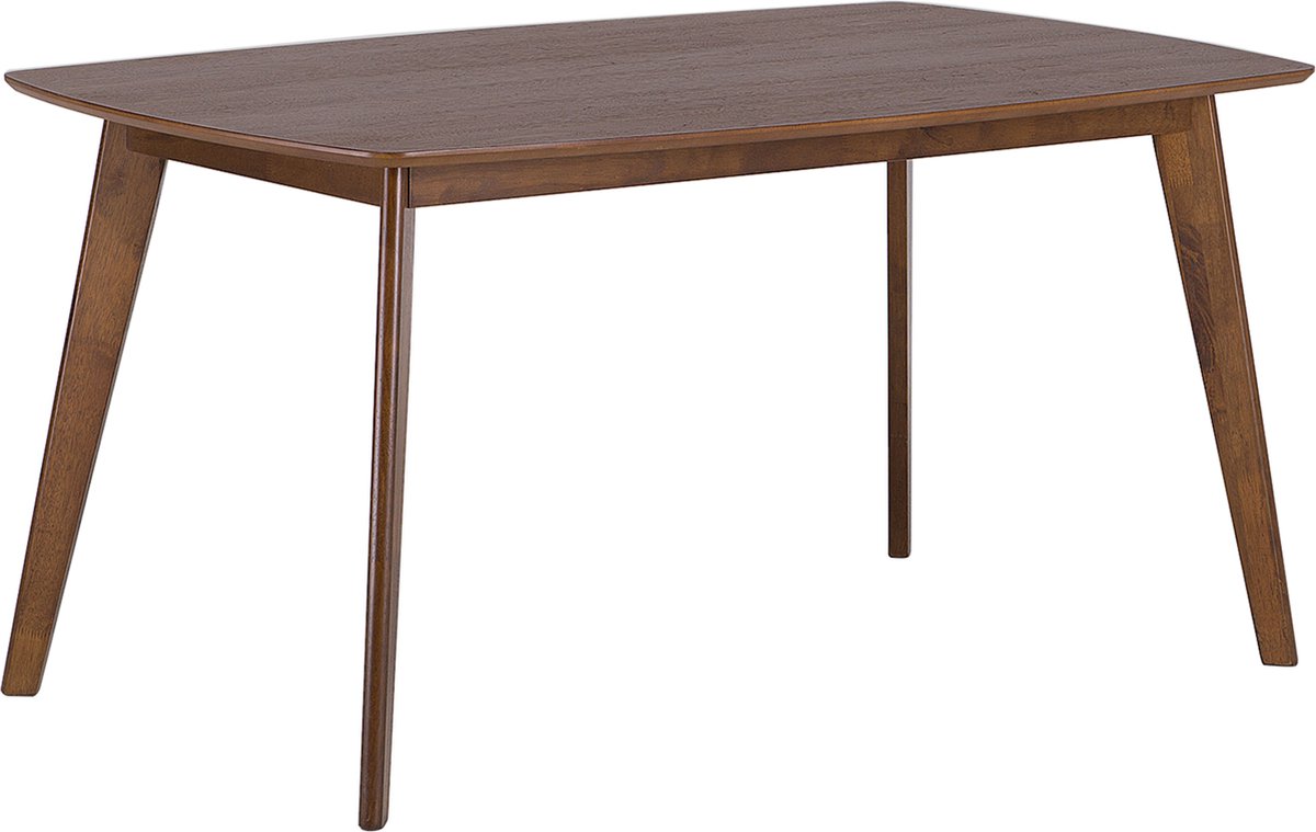 Beliani - IRIS - Eettafel - Donkere houtkleur - 90 x 150 cm - MDF