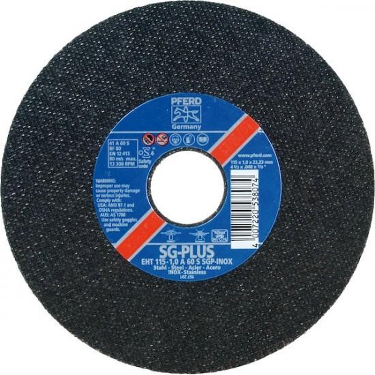 PFERD EHT 125-1,0 SGP STEELOX 61331421 Doorslijpschijf recht 125 mm 25 stuk(s) RVS, Staal