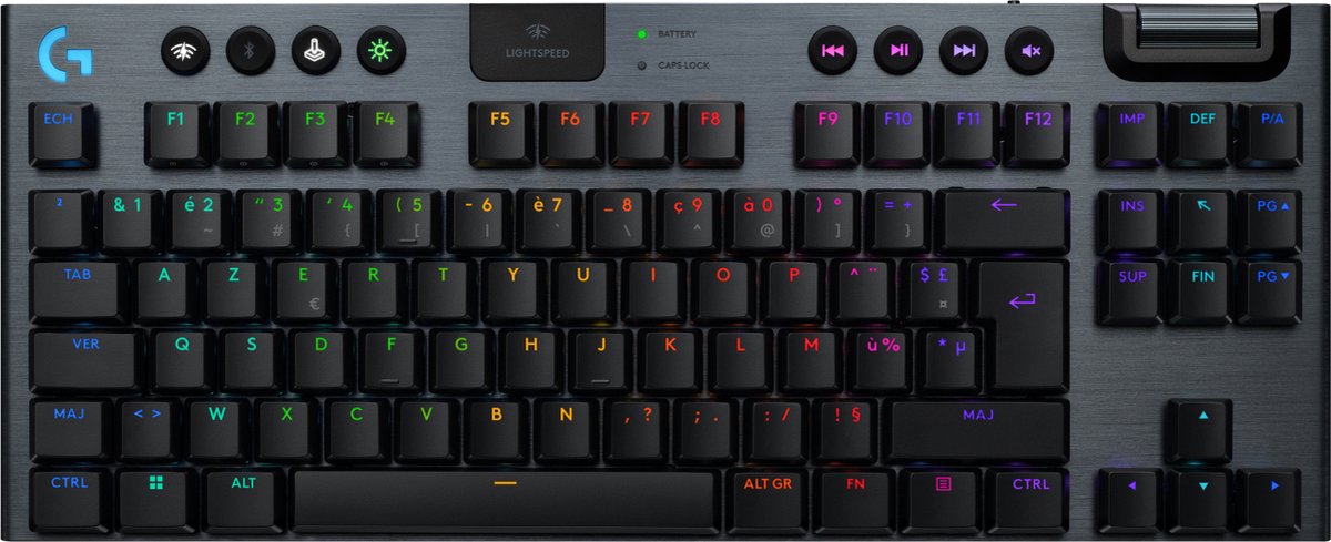 Logitech G915 X Lightspeed TKL - Draadloos Gaming Toetsenbord - Tactile - FR Azerty - Zwart