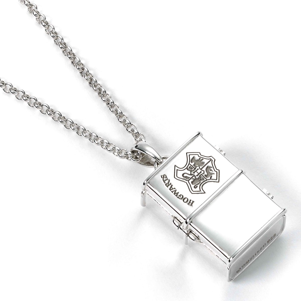 Official Harry Potter Sterling Silver Hogwarts Trunk Necklace