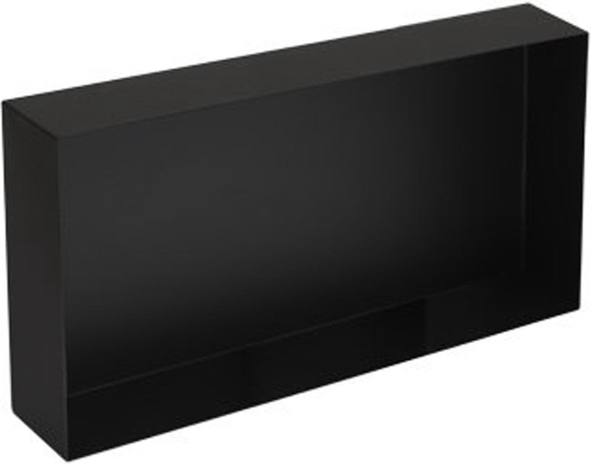 Plieger Inbox Inbouwnis - Opbouwnis - RVS - 60x30x10cm - Matzwart