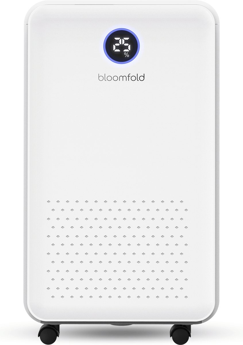 Bloomfold Luchtontvochtiger - 16L per Dag - Incl. Was-droog Functie - Geschikt voor Woonkamer, Slaapkamer, Kelder&Badkamer - Dehumidifier - Wit