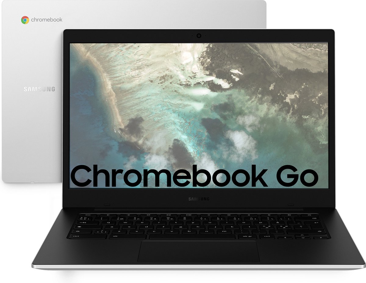 Samsung Galaxy Chromebook Go Intel® Celeron® N N4500 35,6 cm (14") HD 4 GB LPDDR4x-SDRAM 64 GB eMMC Wi-Fi 6 (802.11ax) ChromeOS Zilver