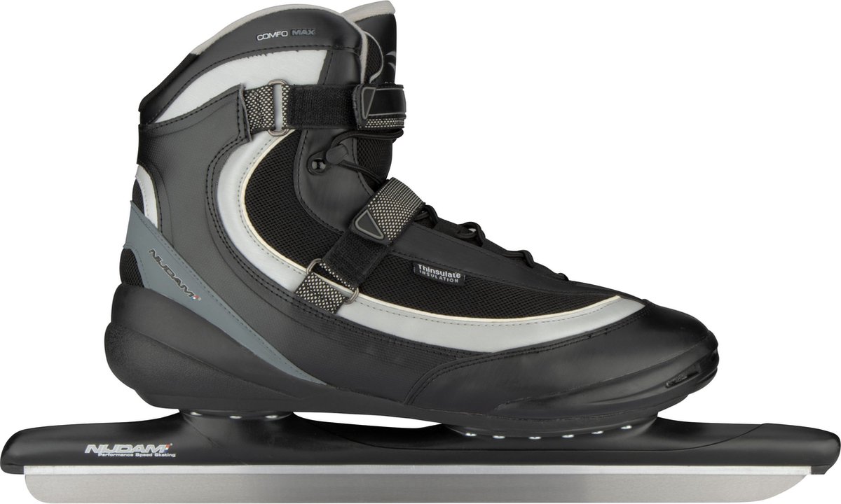 Nijdam Norenschaats XXL Pro-Line - Softboot - Zwart/Zilvergrijs - 49