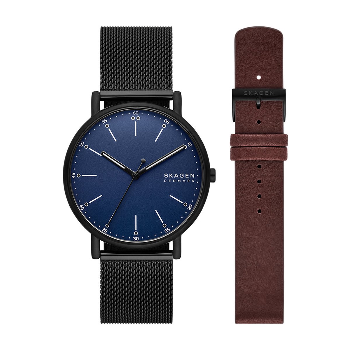Skagen SIGNATUR Heren Horloge geschenkset - Zwart