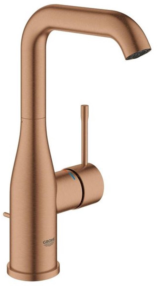 GROHE Essence New Wastafelkraan - hoge draaibare uitloop - met trekwaste - sunset gold (mat brons) - 32628DL1