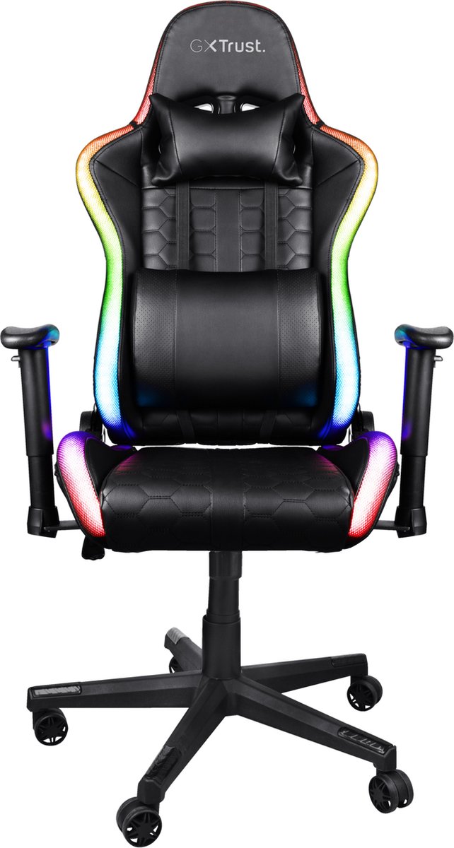 Trust GXT 716 Rizza - Gaming Stoel - RGB verlichting - Zwart