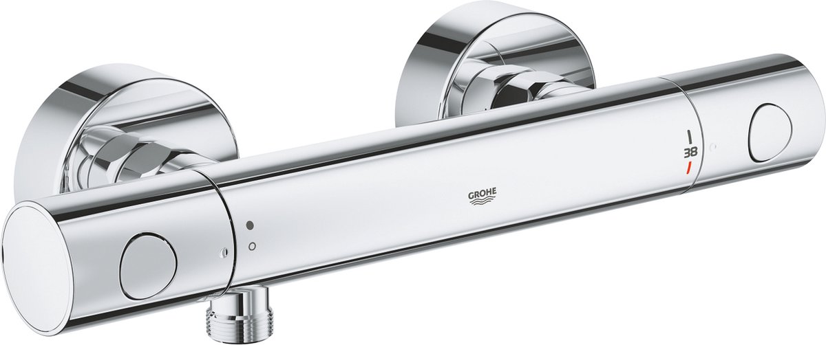 GROHE Precision Get Thermostatische Douchekraan - 15 cm - Waterbesparend - Inclusief koppelingen - Chroom