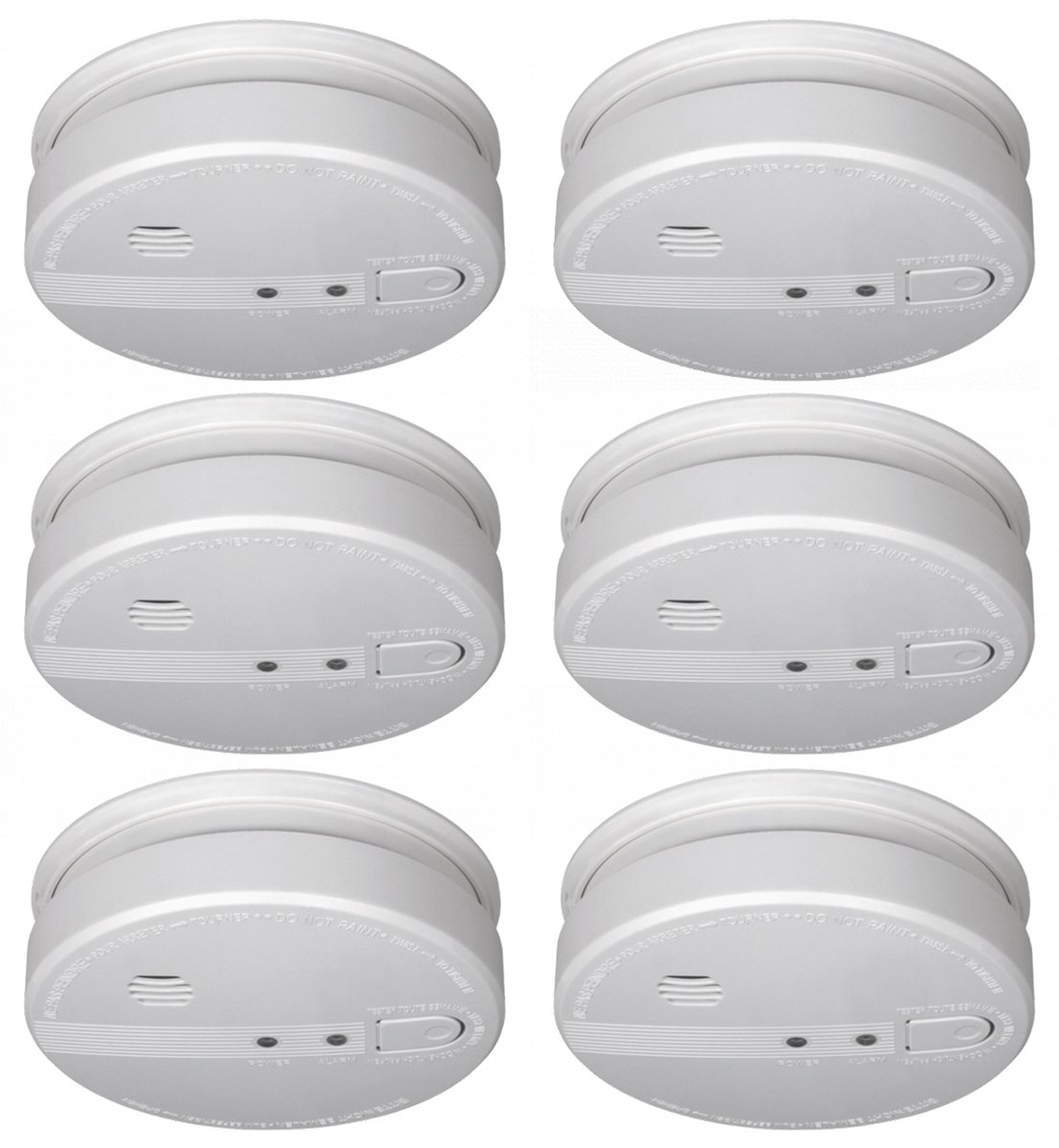 ELRO FS1105P 230V Rookmelder - Aan te sluiten op het lichtnet - met 5 jaar back-up batterij - Voldoet aan Bouwbesluit - 6 stuks