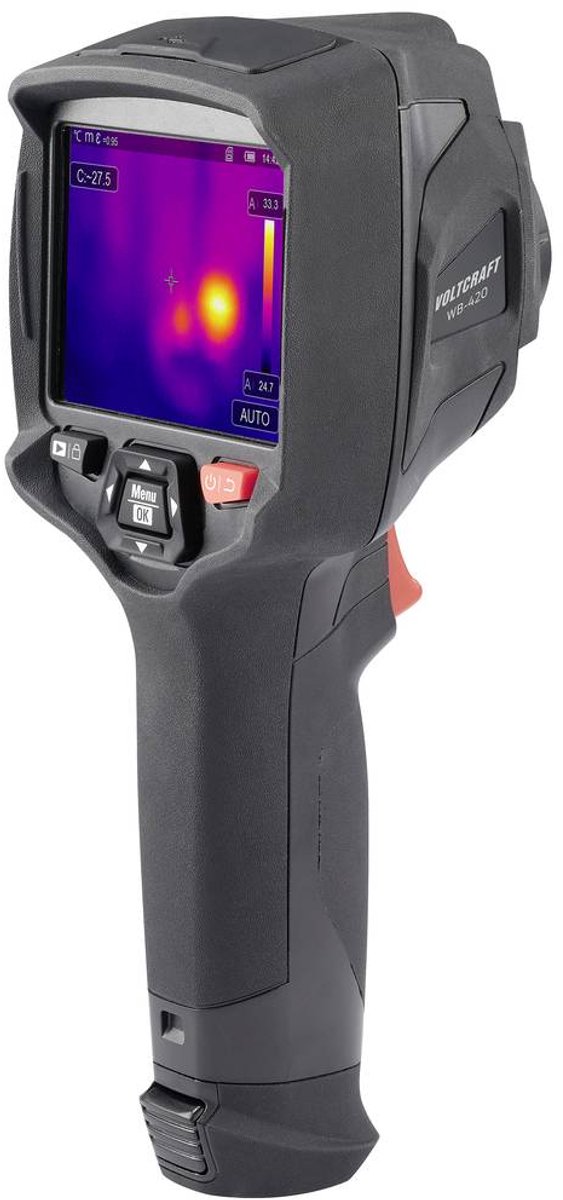 VOLTCRAFT WB-420 Warmtebeeldcamera -20 tot 550 °C 256 x 192 Pixel 25 Hz Geïntegreerde digitale camera, Touchscreen, WiFi, Tot 2 m valveilig