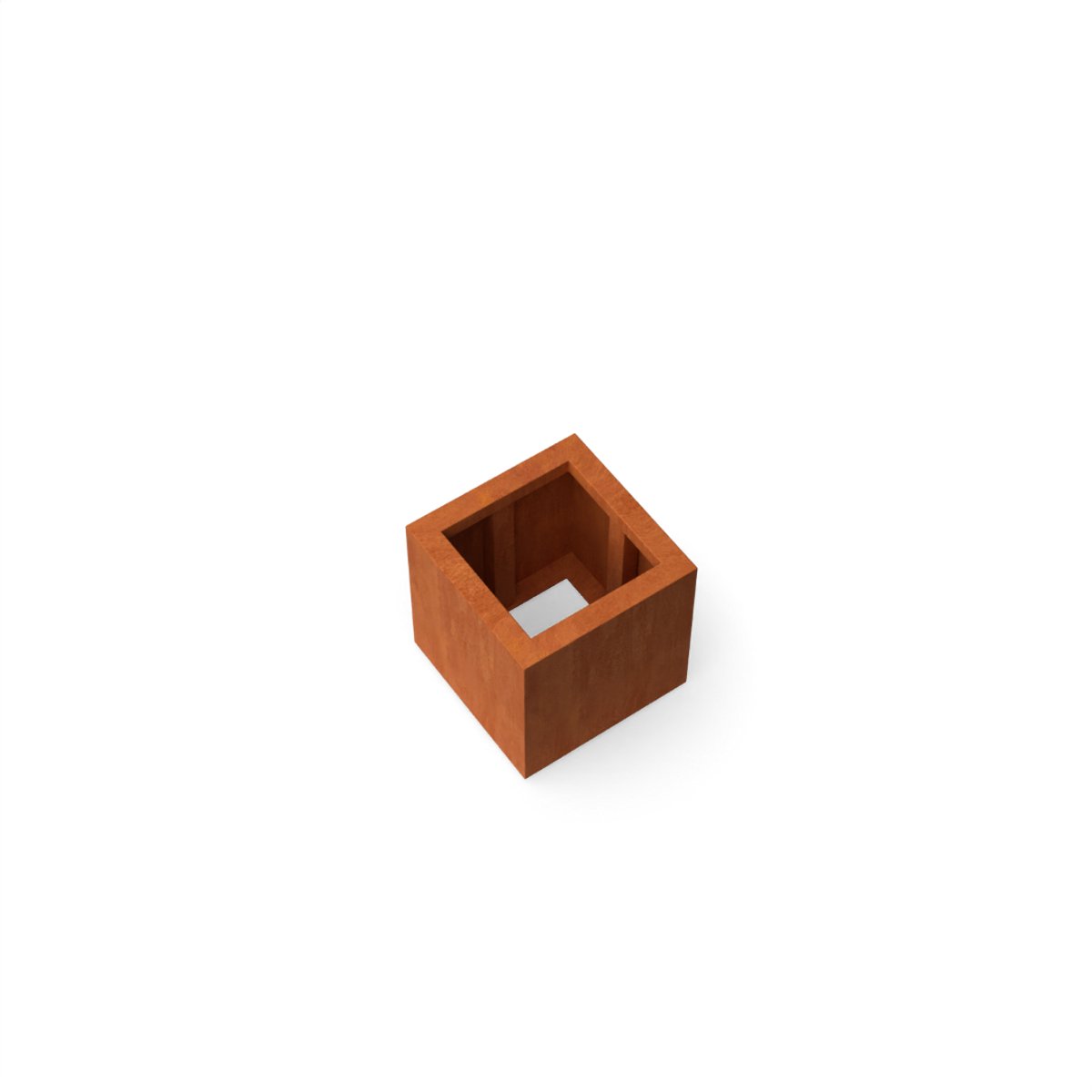 Quadra vierkante plantenbak cortenstaal L40 x B40 x H40 cm - Geroba