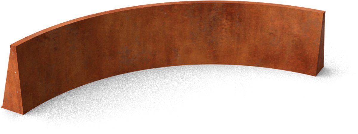 Fronta Keerwanden cortenstaal binnenbocht L150 x B150 x H20 cm - Geroba
