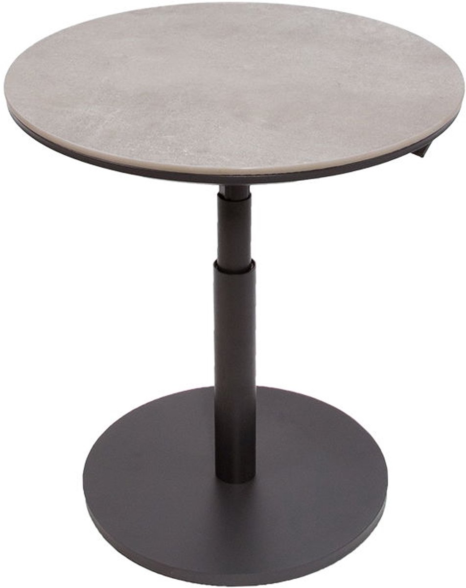 Padroni verstelbare bijzettafel midnight grey keramiek dia. 59 cm - Oosterik home