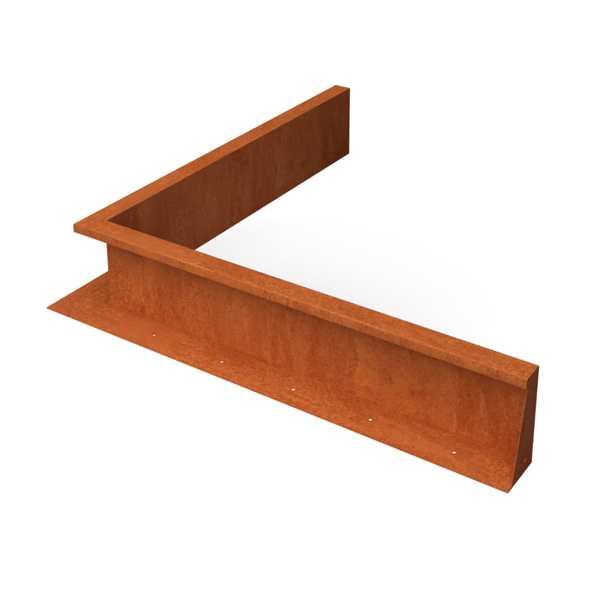 Fronta Keerwanden cortenstaal binnenhoek L100 x B100 x H20 cm - Geroba