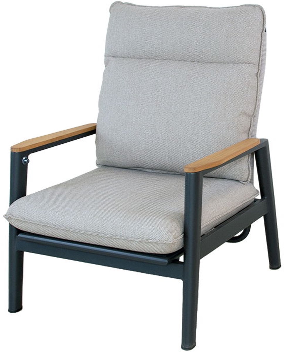 Merino lounge stoel midnight grey sunny creme - Oosterik home