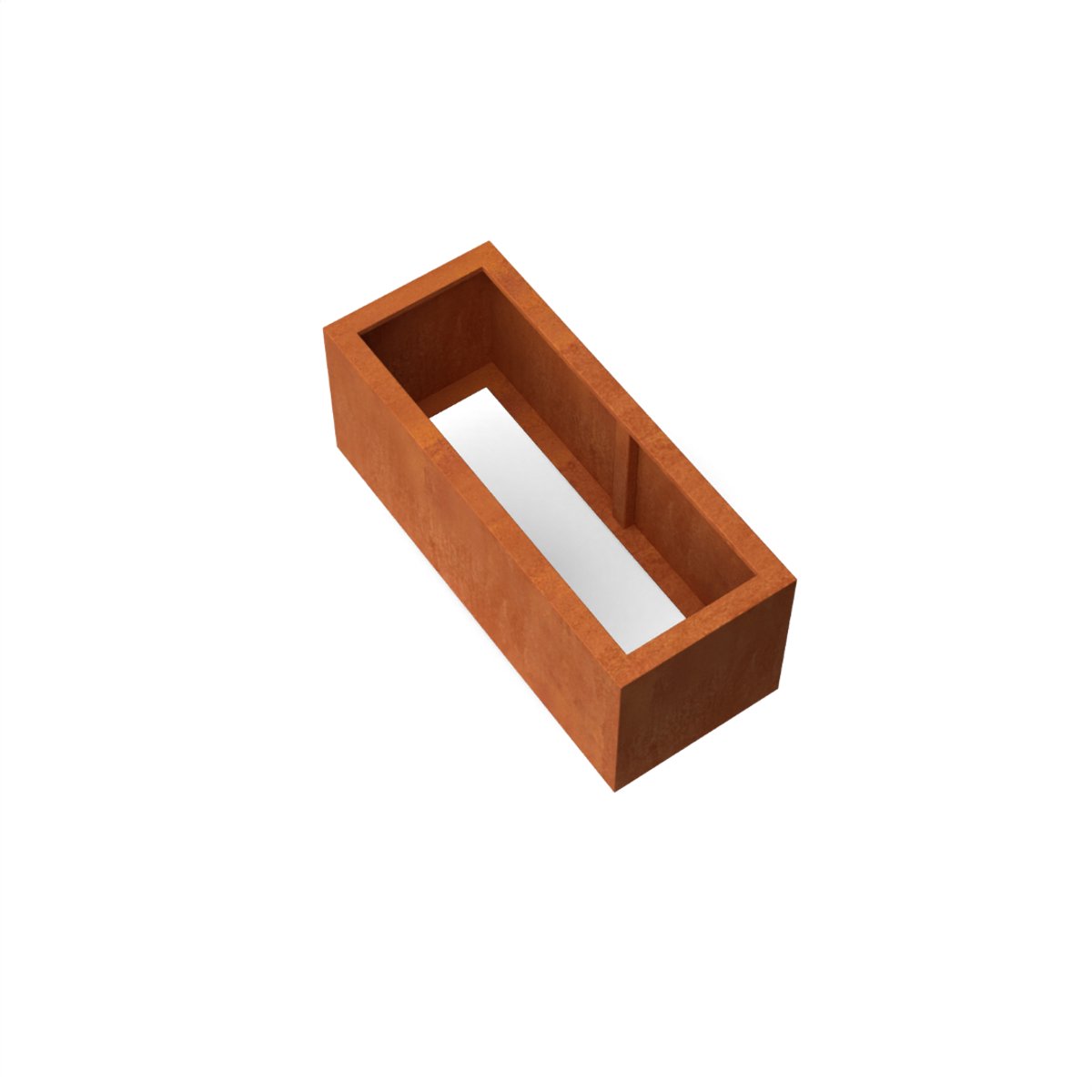 Artesa Rechthoekige plantenbak cortenstaal L100 x B40 x H40 cm zonder bodem - Geroba