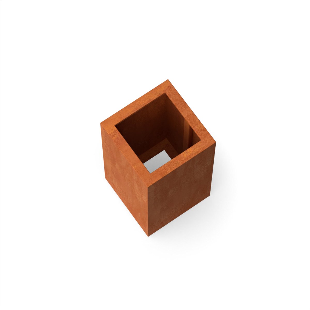 Artesa Rechthoekige plantenbak cortenstaal L40 x B40 x H80 cm zonder bodem - Geroba
