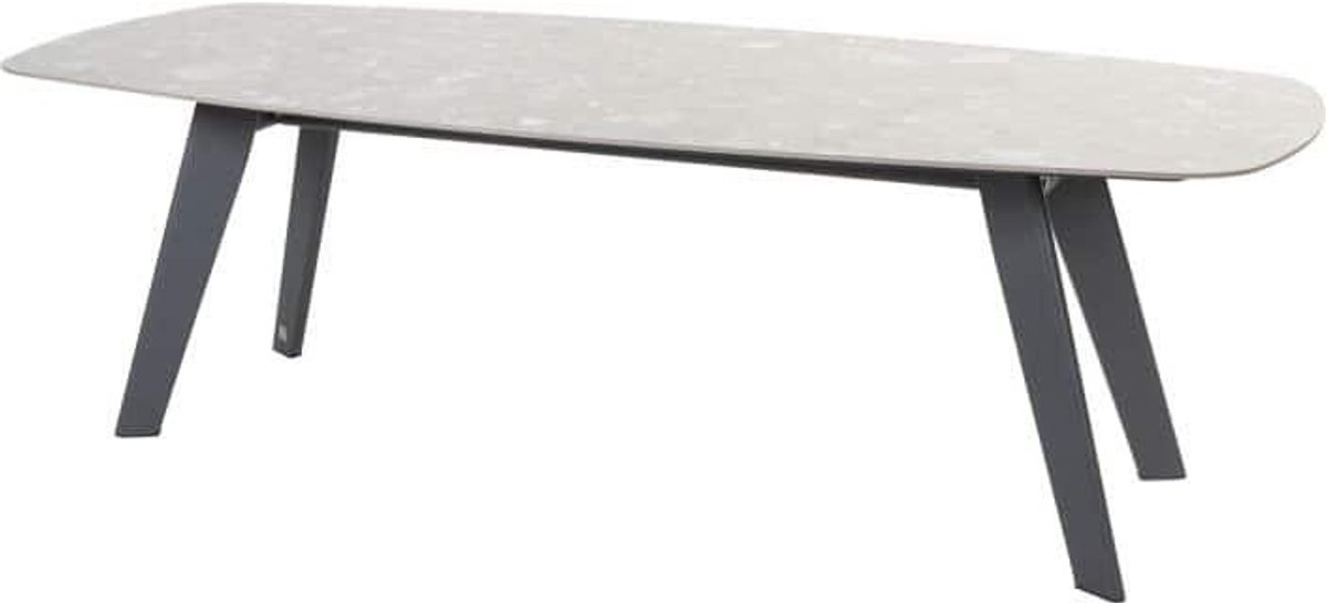Montana tafelblad barrel keramiek terrazzo 240 x 103 cm 4SO - 4so