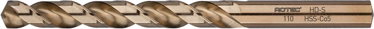 Rotec HSS-Co5 Spiraalb. DIN 338 HD-S Inox splitp. 12,5 mm - 1101250