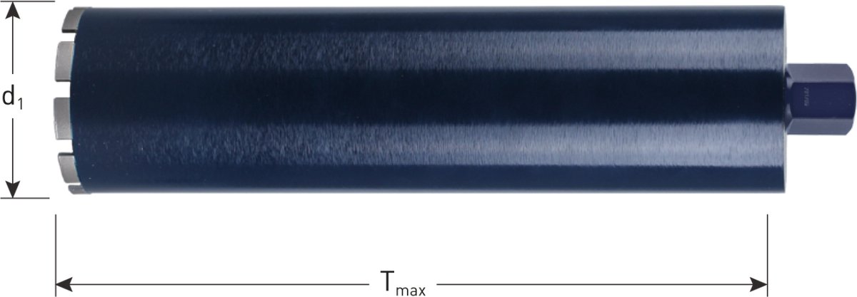Rotec Diamantboor NAT 52x400x1.1/4 (5) 24x3.5x9,0 blauw - 7700522
