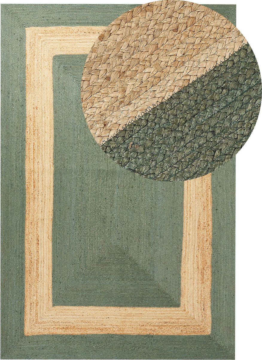 Beliani - KARAKUYU - Vloerkleed - Groen - 200 x 300 cm - Jute