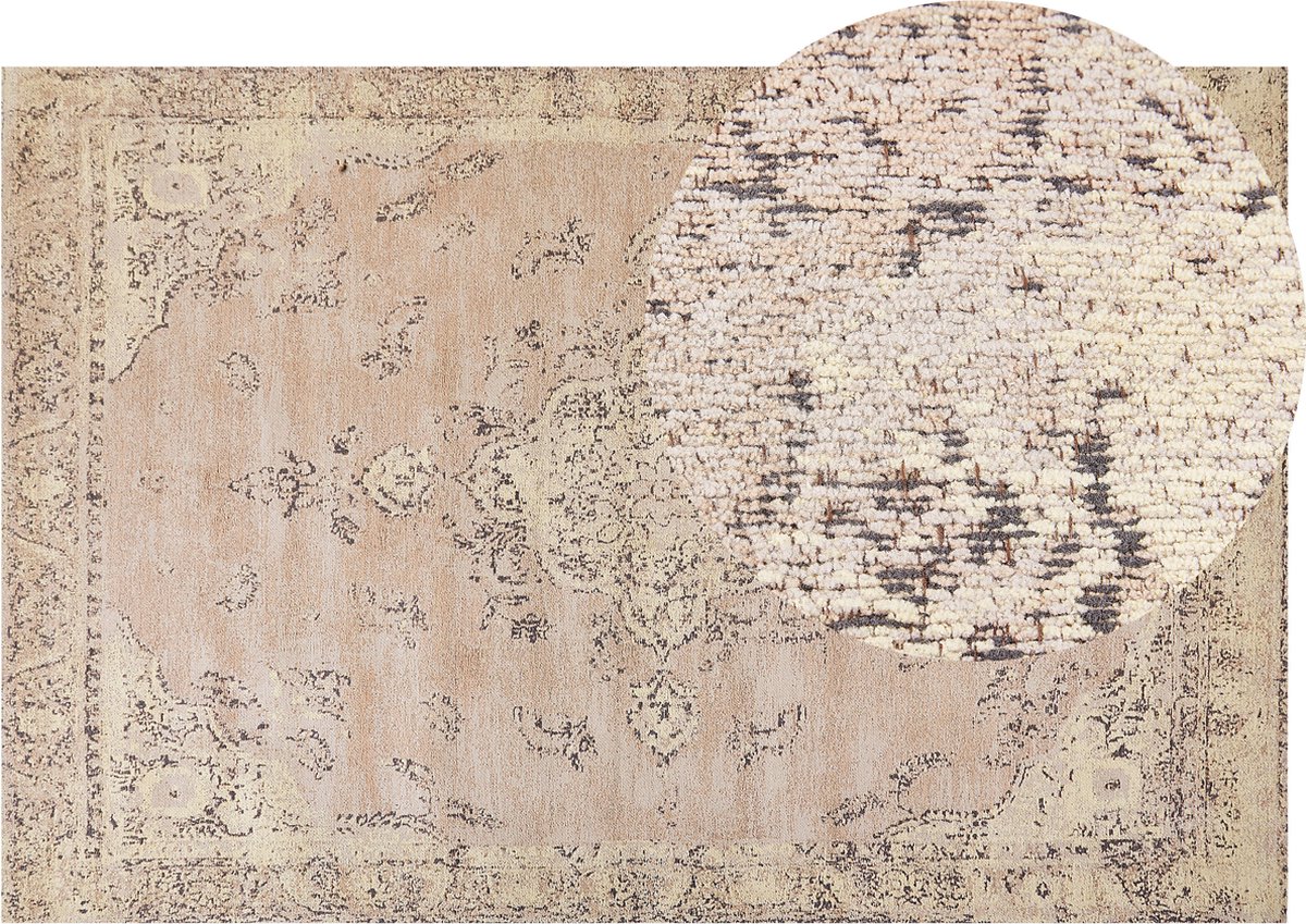 Beliani - MATARIM - Vloerkleed - Beige - 200 x 300 cm - Katoen