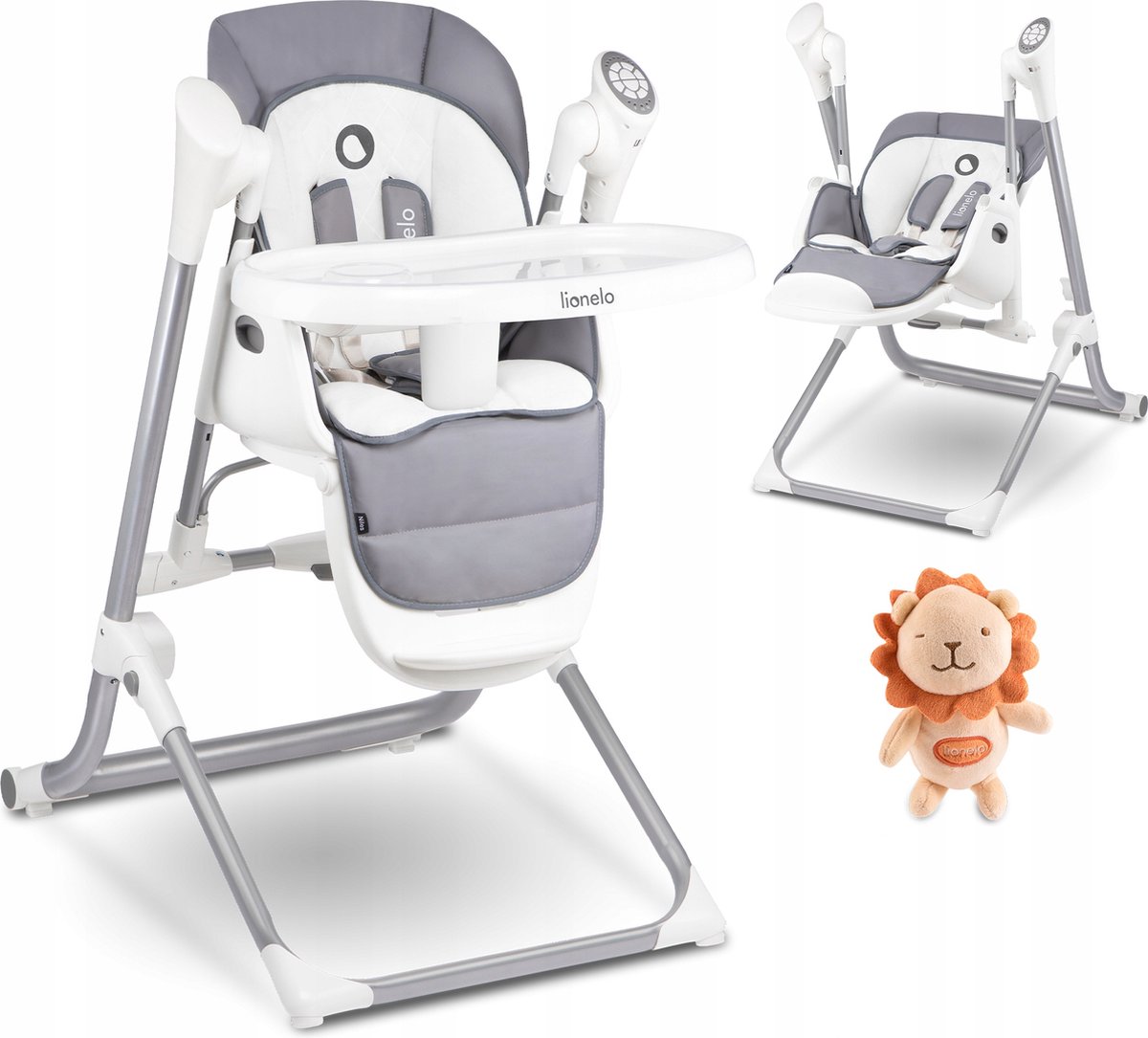 Lionelo Niles - kinder eetstoel&schommel met muziek en smartphone app