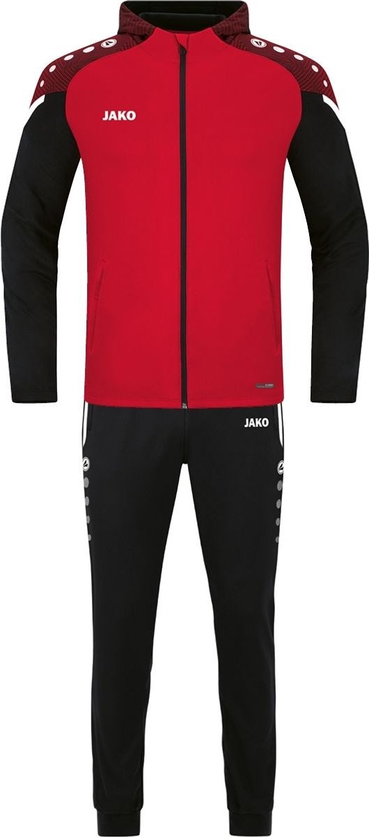 JAKO M9622D Vrijetijdspak Performance Dames - Rood/Zwart - 38