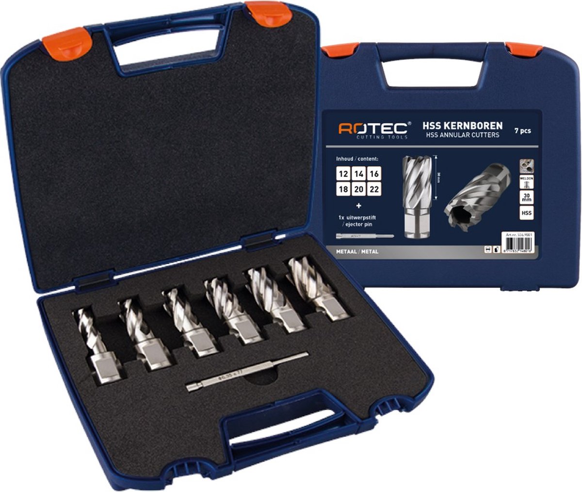 Rotec HSS Kernborenset SILVER-LINE '536W', WLD 19, 7-dlg, ø12-22 - 5369001 - 536.9001