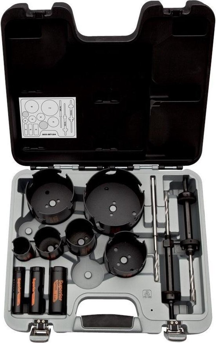 Bahco Gatzagenset | Superior™ | multiconstructie | voor hout en steen - 14-delig - 3833-SET-203