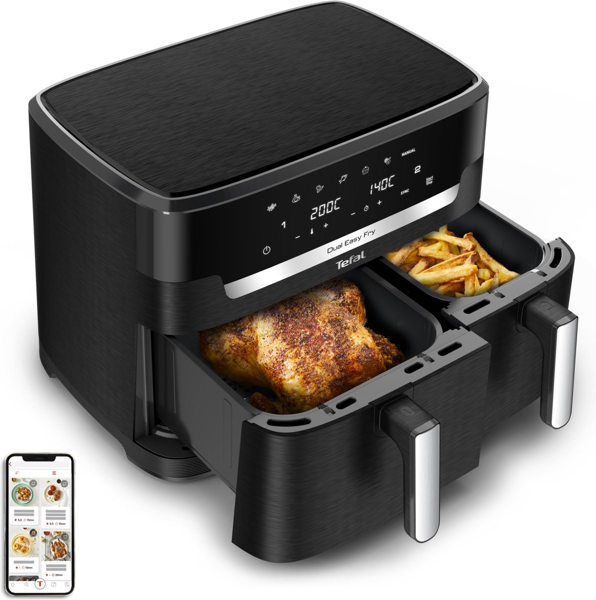 Tefal Dubbele heteluchtfriteuse EY9428E0