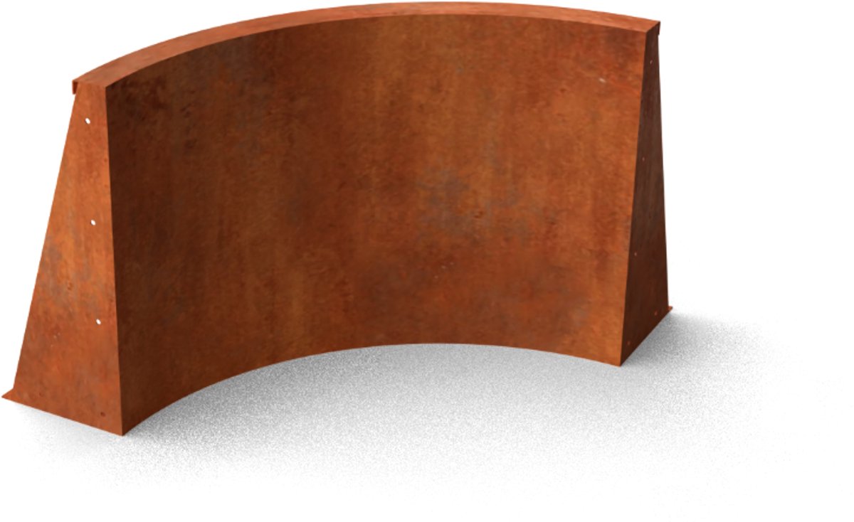 Fronta Keerwanden cortenstaal binnenbocht L50 x B50 x H20 cm - Geroba