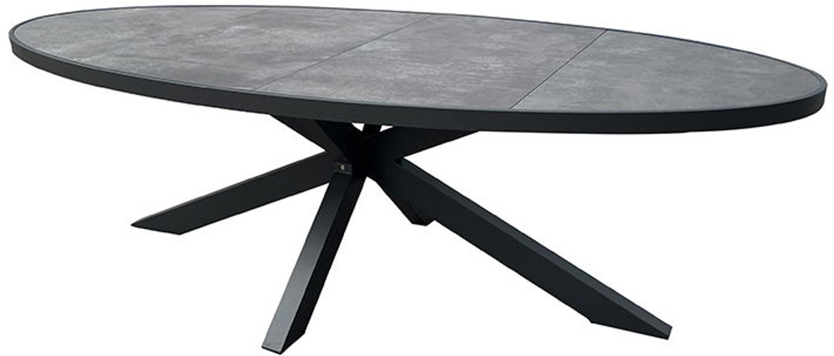 Foxton dining tafel ovaal midnight grey 241 x 116 cm - Oosterik home