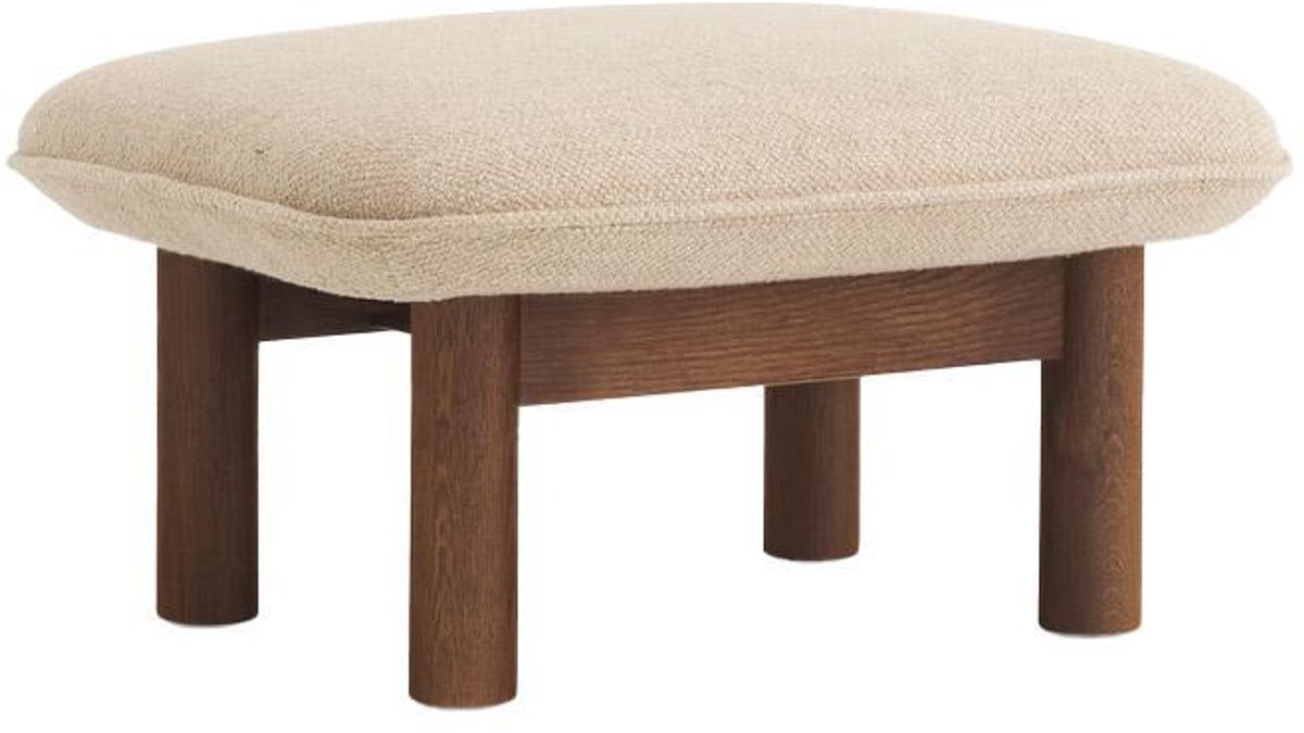 Audo Copenhagen Brasilia Voetenbank Donker Eiken Bouclé 02