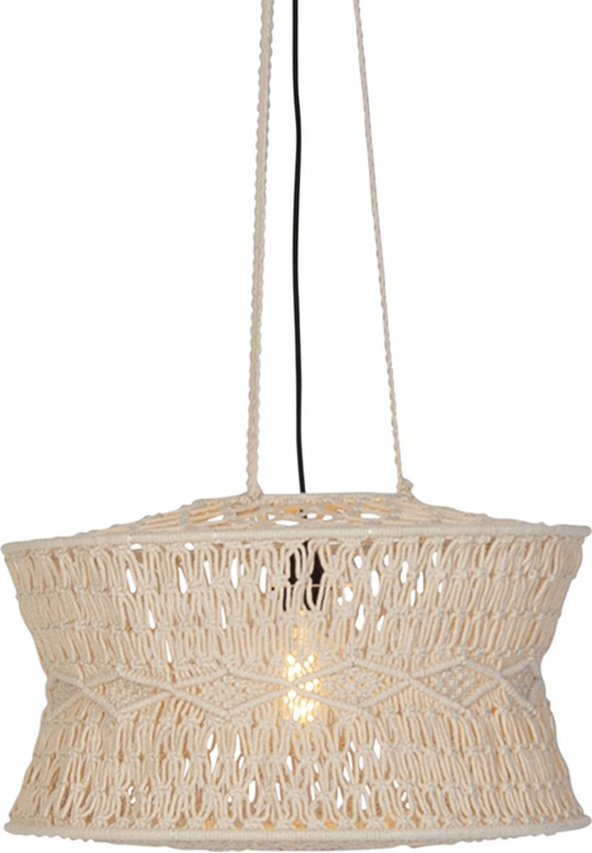 QAZQA Oosterse hanglamp macramé 50 cm - Leonard