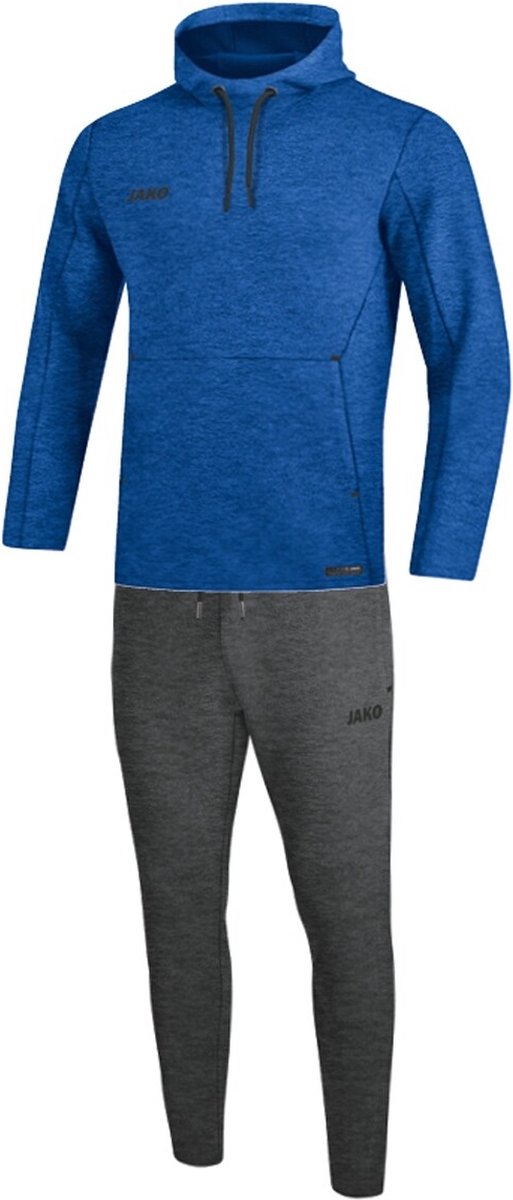 JAKO M9629D Joggingpak Met Sweaterkap Premium Basics Dames - Royal Gemeleerd - 40