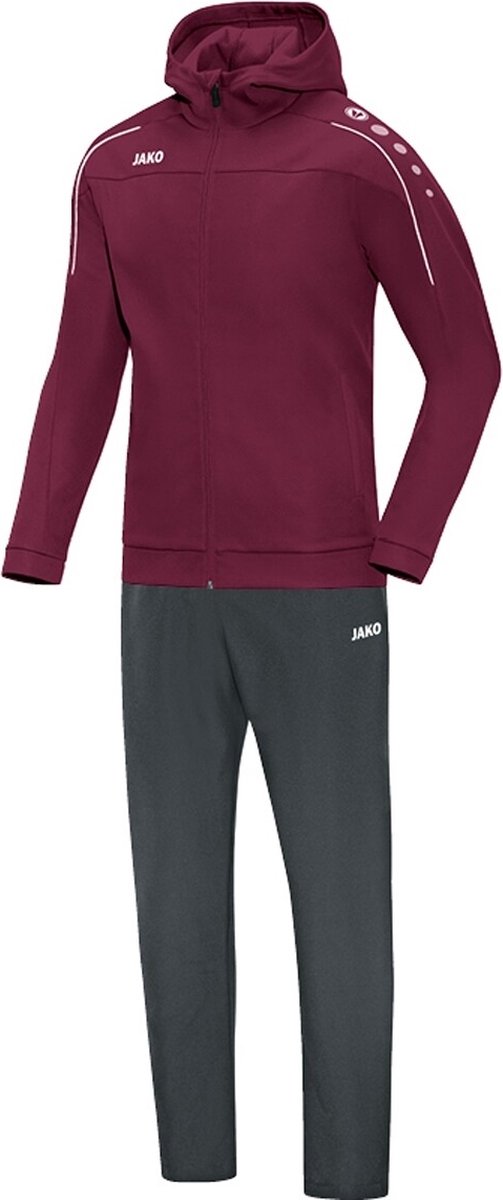 JAKO M9650 Vrijetijdspak Met Kap Classico - Bordeaux - XXL