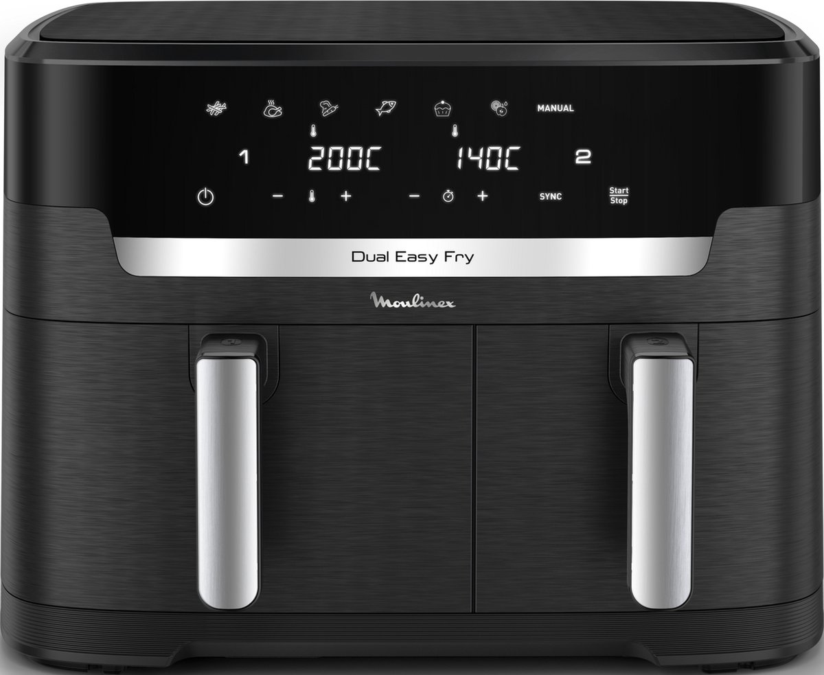 Moulinex Dual Easy Fry XXL EZ9428 - Dubbele Airfryer - 11 L