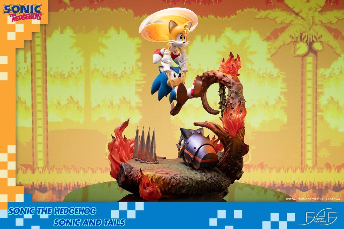 Sonic the Hedgehog: Sonic and Tails 20 inch Statue