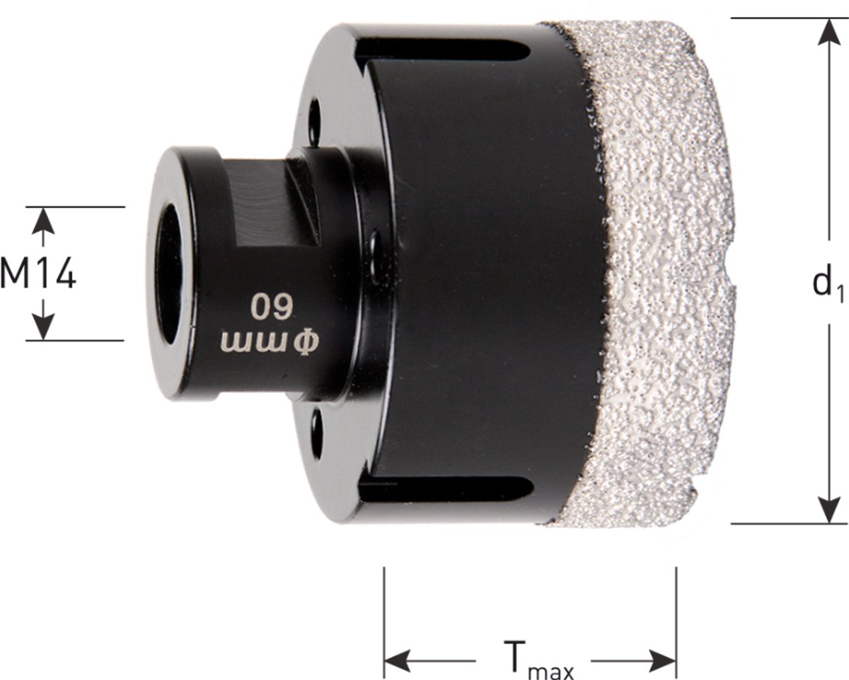 Rotec Graniet tegelboorkroon M14 opname 70 mm PREMIUM - 7574070