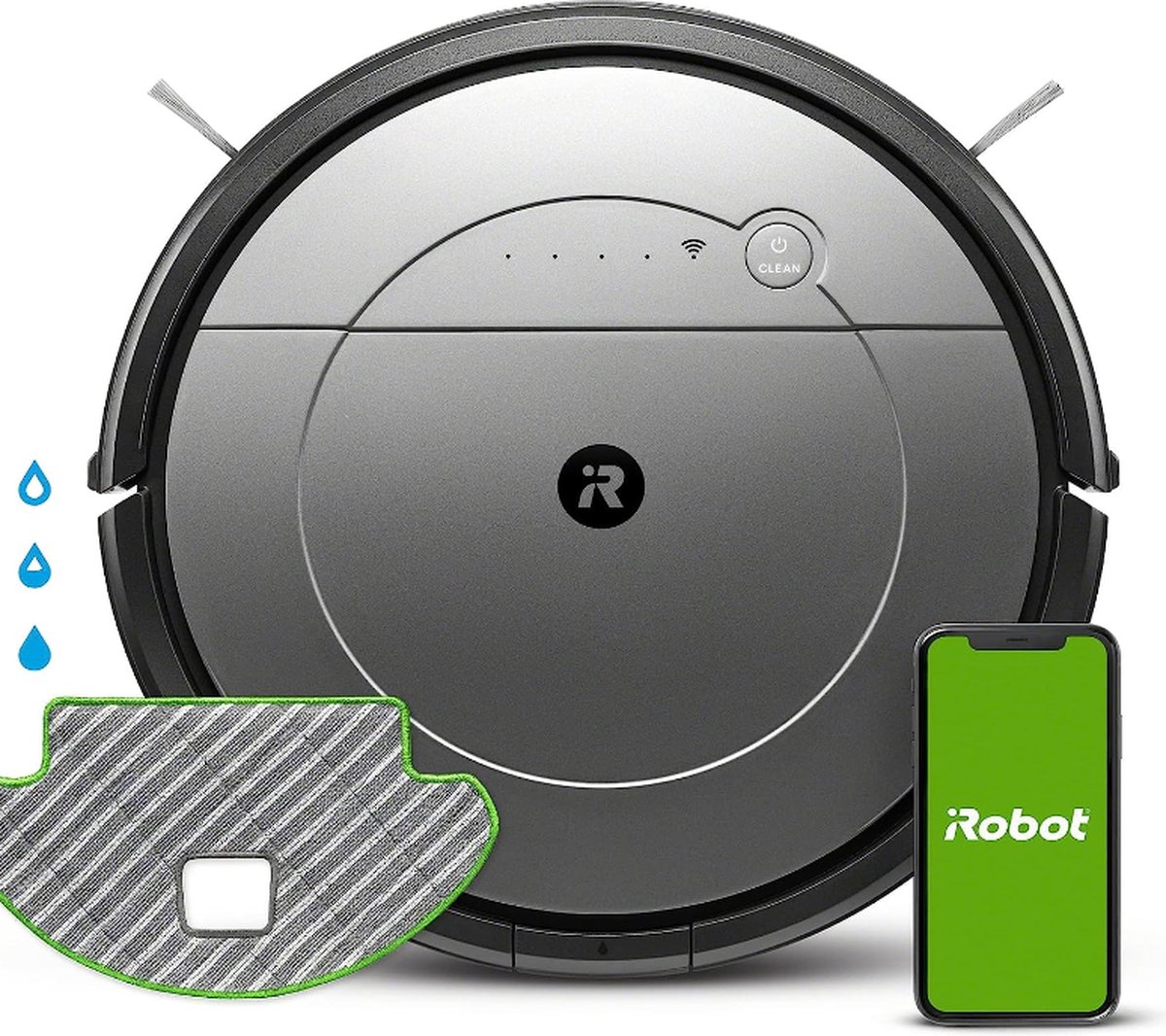 iRobot Roomba Combo(TM) 111840 robotstofzuiger en dweilrobot met wifi-verbinding en meerdere reinigingsmodi - Hoog zuigvermogen - Dagelijks dweilen - Persoonlijke aanbevelingen
