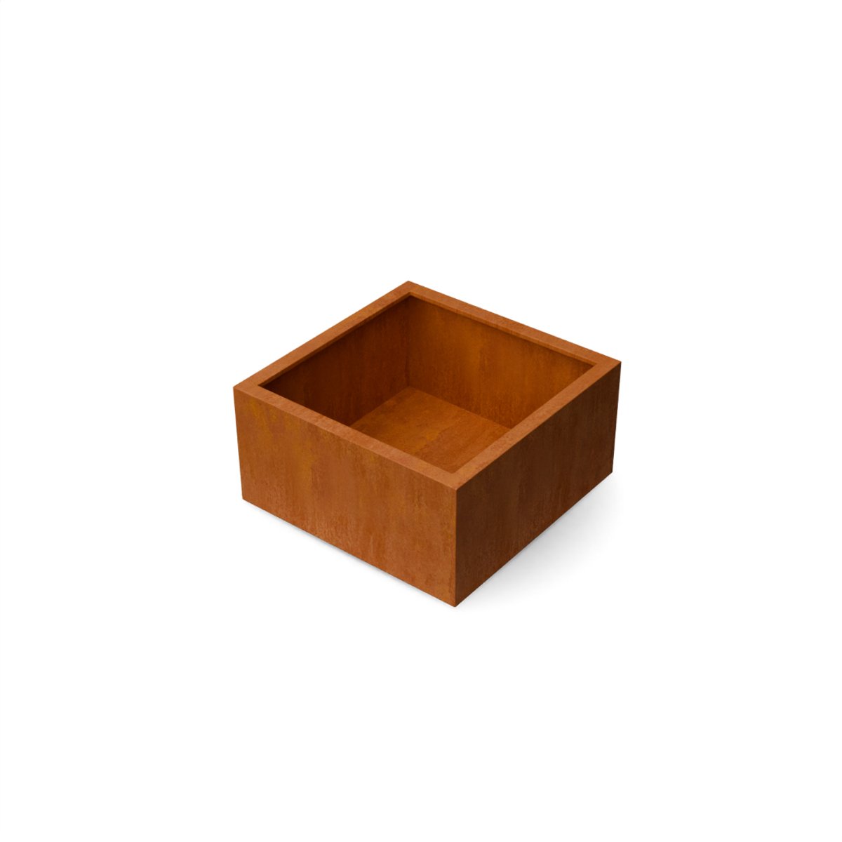 Artesa Rechthoekige plantenbak cortenstaal L80 x B80 x H40 cm - Geroba