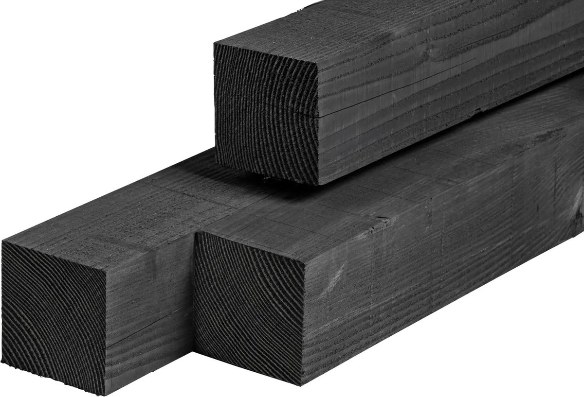 Paal douglas zwart geimpregneerd 15,0x15,0x400 cm Tuindeco - Tuindeco