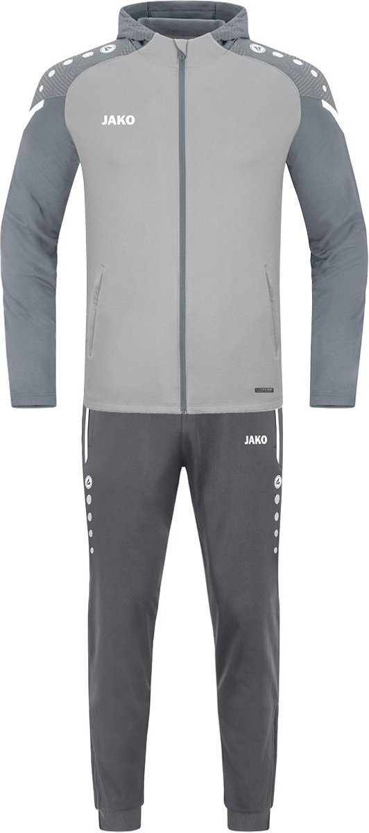 JAKO M9422K Polyesterpak Met Kap Performance Kids - Zachtgrijs/Steengrijs - 128