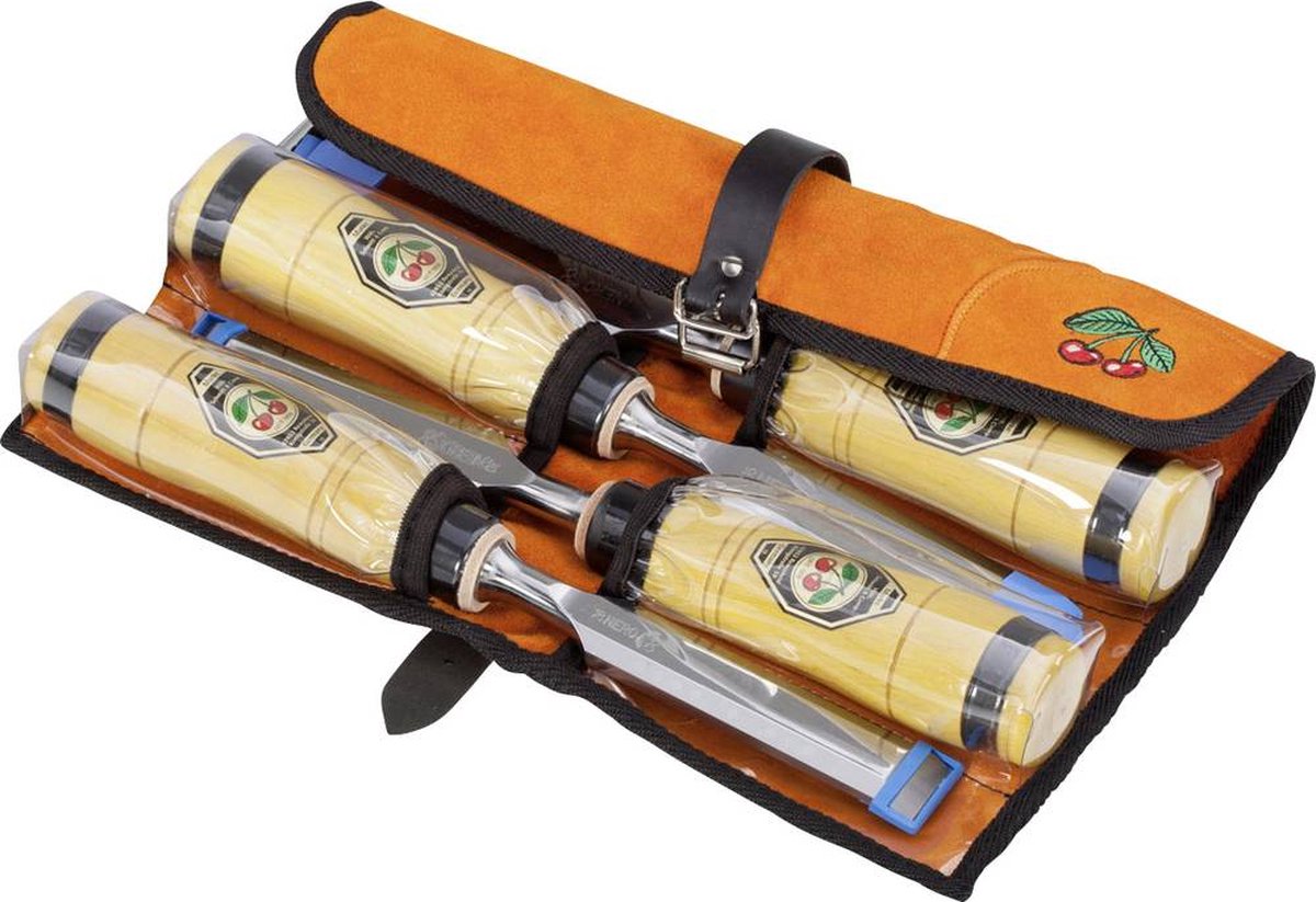 Kirschen 1958000 Set timmermansbeitels 4-delig, in velours tas