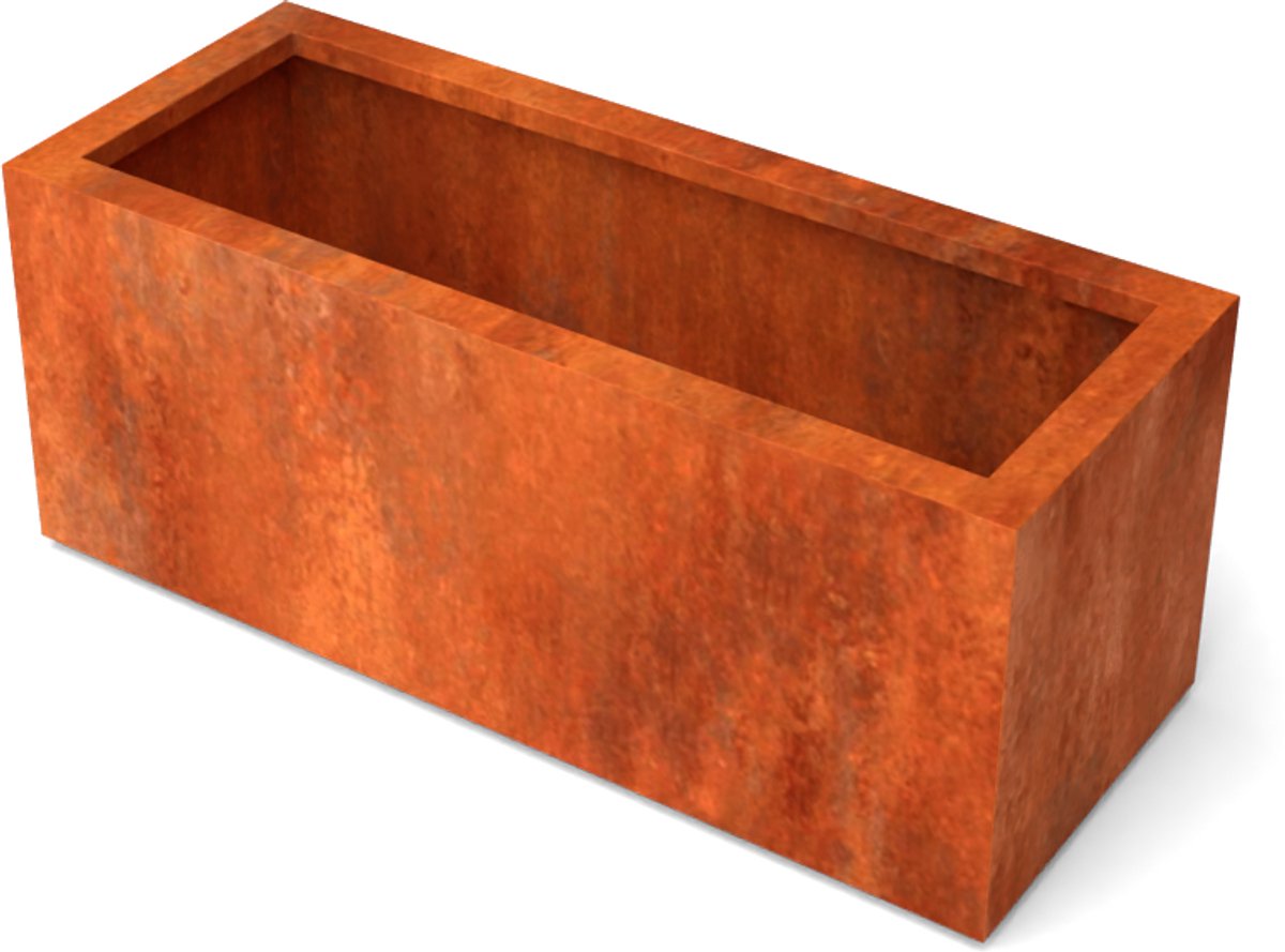 Artesa Rechthoekige plantenbak cortenstaal L100 x B40 x H80 cm - Geroba